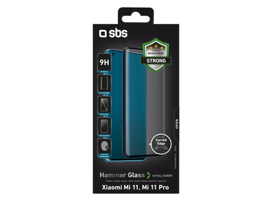 SBS Glas Displayschutz 4D Full Glass für Xiaomi Mi 11/Mi 11 Pro/Mi 11 Ultra