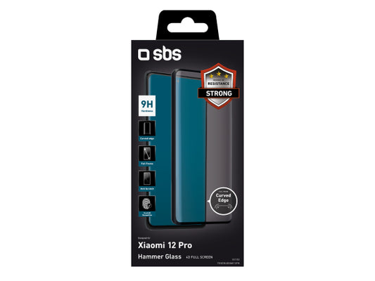 SBS Glas Displayschutz 4D Full Glass für Xiaomi 12 Pro