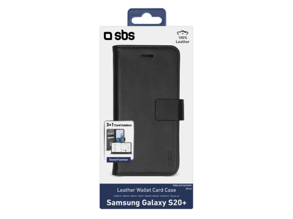 SBS Klapphülle aus echtem Leder für Samsung Galaxy S20+ Kaufuniversum - SBS Klapphülle aus echtem Leder für Samsung Galaxy S20+