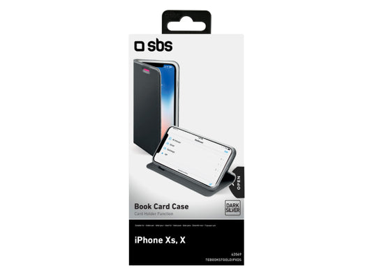 SBS Book Case mit Ständerfunktion für iPhone XS/X
