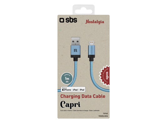 SBS Daten- und Aufladekabel Lightning-USB 2.0 Capri