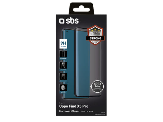 SBS Glass Screen Protector 4D Full Glass für Oppo Find X5 Pro