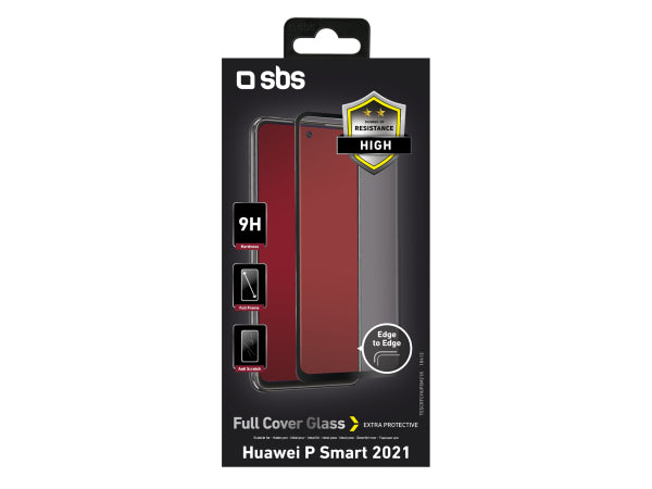 SBS Glas Displayschutz Full Cover für Huawei P Smart 2021 Kaufuniversum - SBS Glas Displayschutz Full Cover für Huawei P Smart 2021