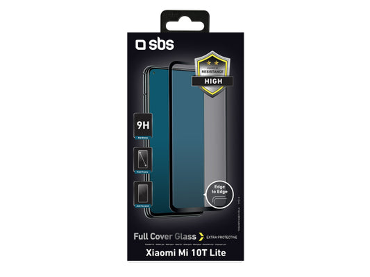 SBS Glas Displayschutz Full Cover für Xiaomi Mi 10T Lite 5G
