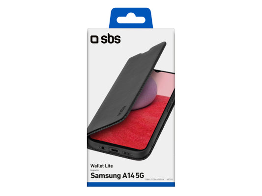 SBS Bookcase Wallet Lite-Hülle für Samsung Galaxy A14 5G