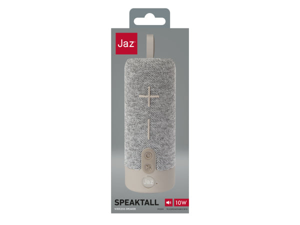 JAZ Tall 10 Watt - True Wireless Stereo Lautsprecher mit mehreren Eingängen und Stoffbezug Kaufuniversum - JAZ Tall 10 Watt - True Wireless Stereo Lautsprecher mit mehreren Eingängen und Stoffbezug