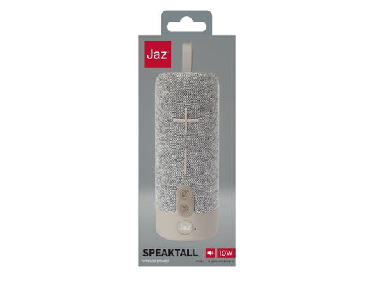 JAZ Tall 10 Watt - True Wireless Stereo Lautsprecher mit mehreren Eingängen und Stoffbezug
