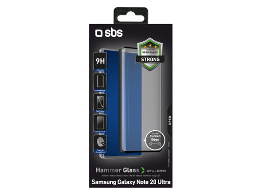 SBS Glass Screen Protector 4D Full Glass für Samsung Galaxy Note 20 Ultra