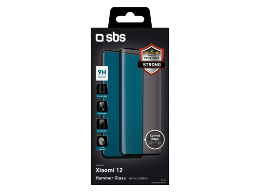 SBS Glas Displayschutz 4D Full Glass für Xiaomi 12/12X
