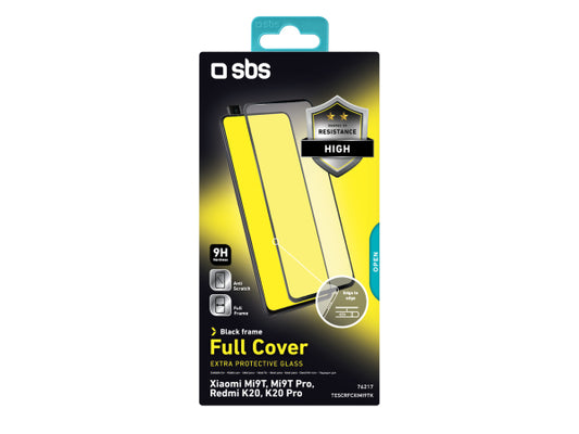 SBS Glas Displayschutz Full Cover für Xiaomi Mi9T/Mi9T Pro/Redmi K20/K20 Pro