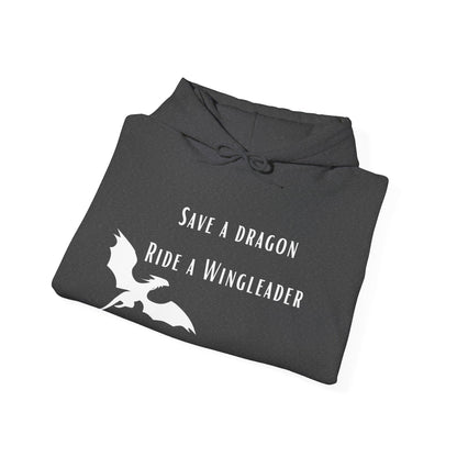 Save a Dragon Ride a Wingleader Hoodie |  Xaden Riorson | Fourth Wing, Iron Flame, Onyx Storm Fans | Romantasy Tee | Book Boyfriend