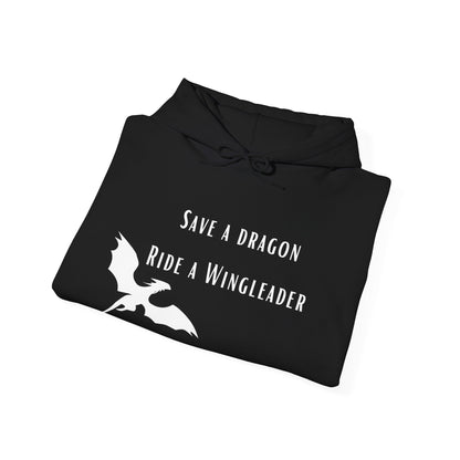 Save a Dragon Ride a Wingleader Hoodie |  Xaden Riorson | Fourth Wing, Iron Flame, Onyx Storm Fans | Romantasy Tee | Book Boyfriend
