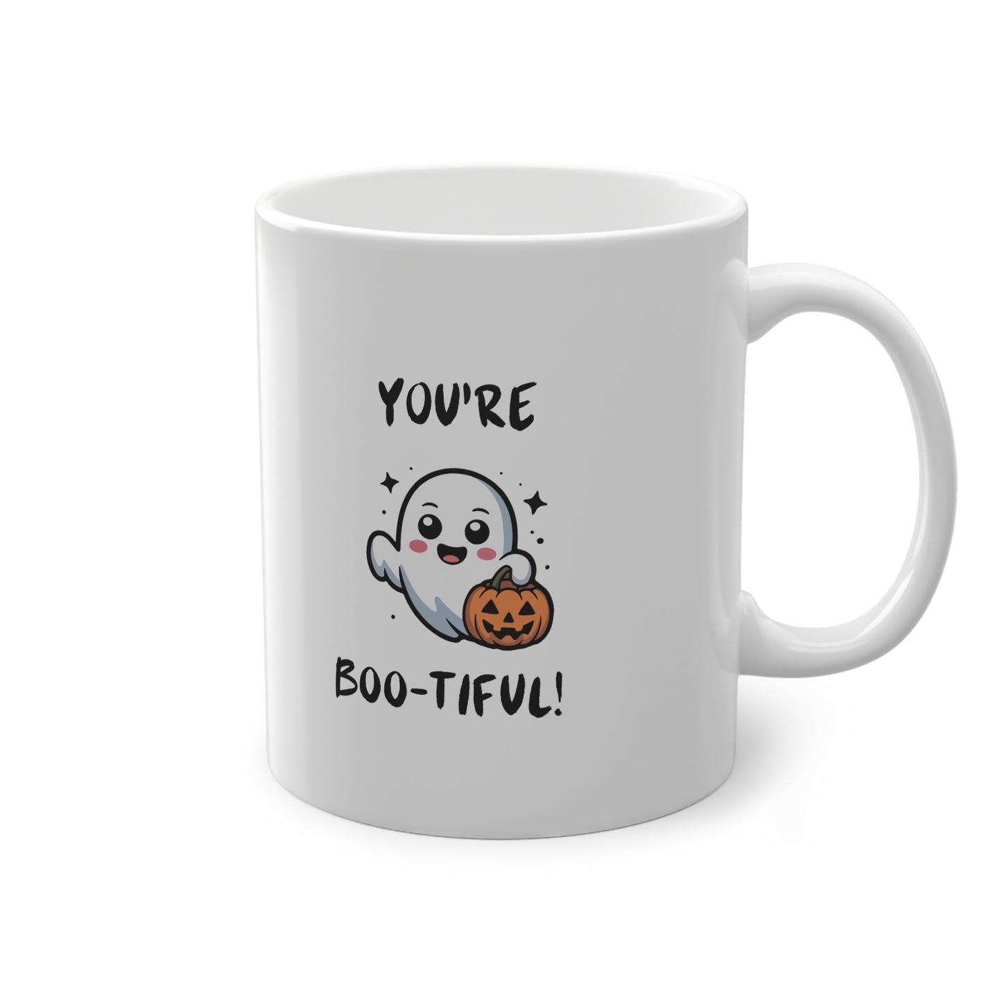 Kaufuniversum - Halloween Geister Tasse - You're Boo-tiful Kaffeebecher - Niedliche Halloween Geschenkidee - Herbstdeko - Spooky Hauswarming Tasse