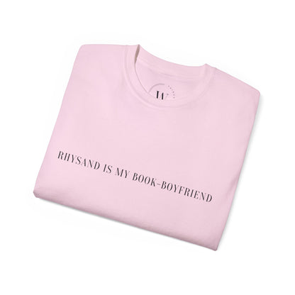 Rhysand Is My Book-Boyfriend Unisex Ultra Cotton Tee, Book Lover Gift, Fantasy Fan Apparel, Cute Reading T-Shirt, Literary Quote Shirt