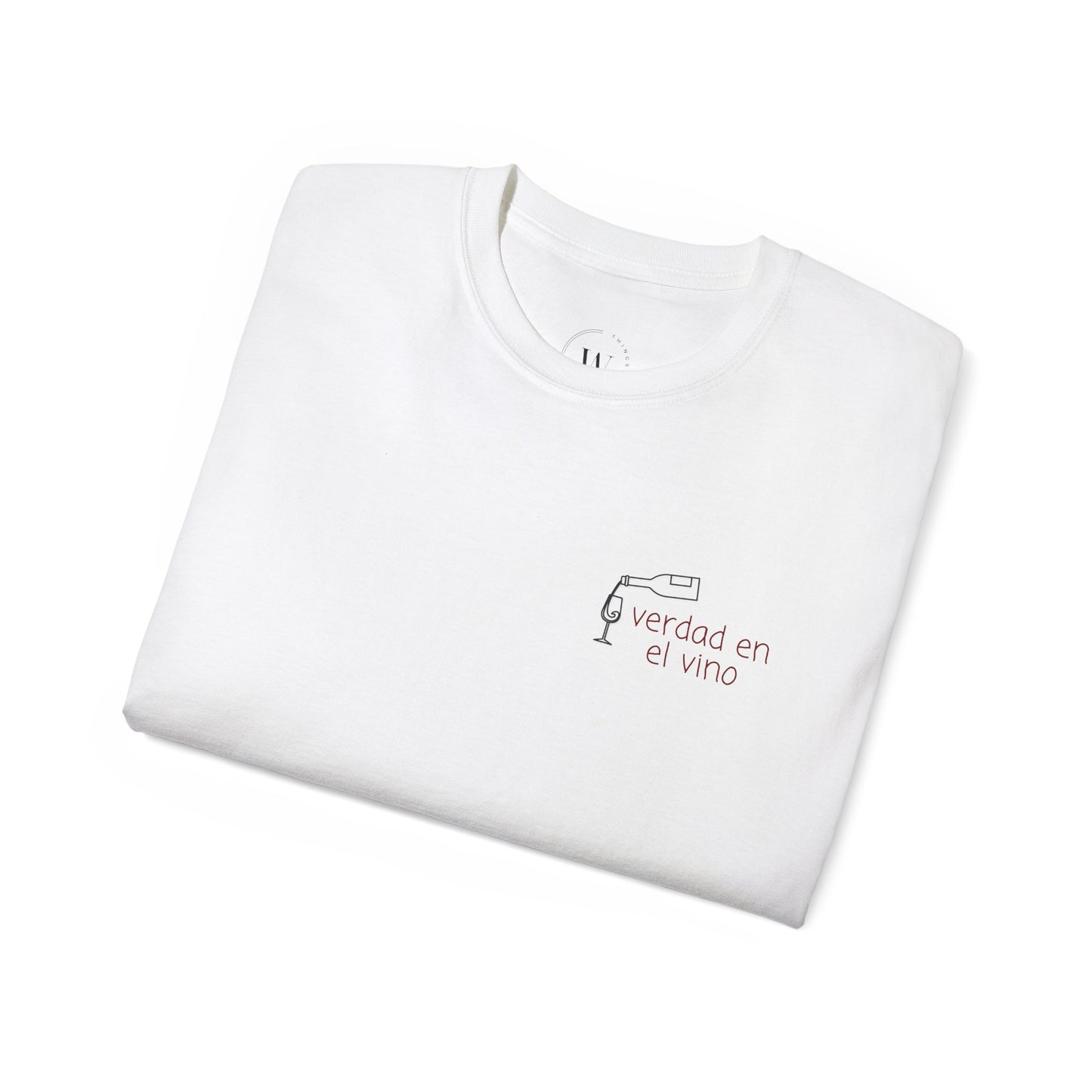 Kaufuniversum - Wine Lover Unisex Tee - 'Verdad en El Vino'  | Wine Lover Shirt | Spanish Quote Tee | Casual Wine Aesthetic