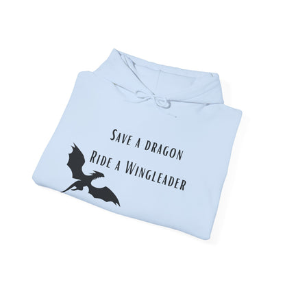 Save a Dragon Ride a Wingleader Hoodie |  Xaden Riorson | Fourth Wing, Iron Flame, Onyx Storm Fans | Romantasy Tee | Book Boyfriend