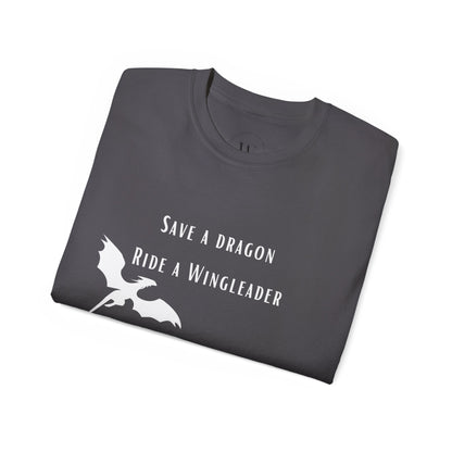 Save a Dragon Ride a Wingleader T-Shirt |  Xaden Riorson | Fourth Wing, Iron Flame, Onyx Storm Fans | Romantasy Tee | Book Boyfriend