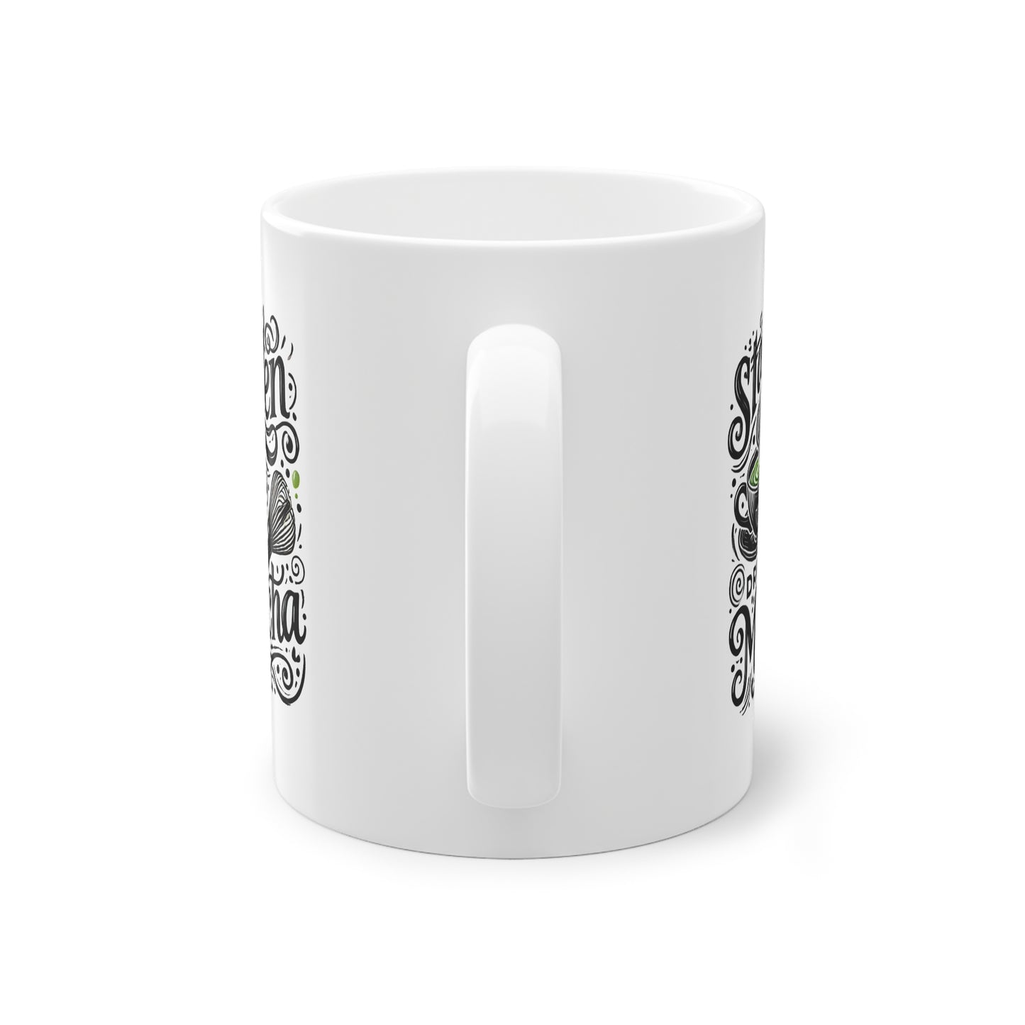 Kaufuniversum - Stay Zen, Drink Matcha Mug  Tranquil Ceramic Tea Cup | Mindful & Aesthetic Gift for Matcha Lovers