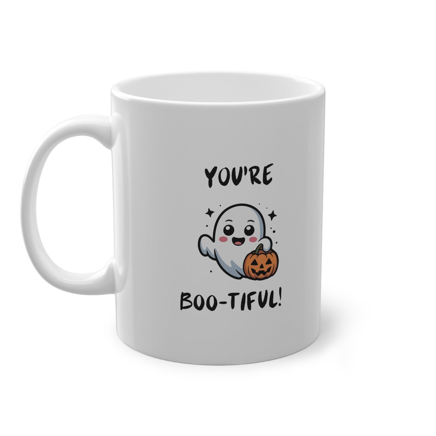 Kaufuniversum - Halloween Geister Tasse - You're Boo-tiful Kaffeebecher - Niedliche Halloween Geschenkidee - Herbstdeko - Spooky Hauswarming Tasse