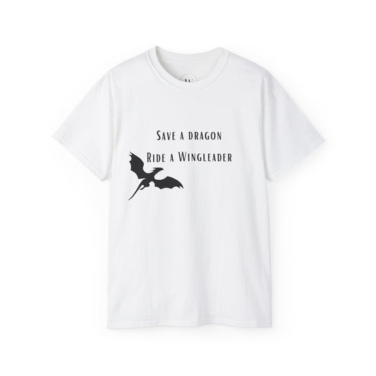 Kaufuniversum - Save a Dragon Ride a Wingleader T-Shirt |  Xaden Riorson | Fourth Wing, Iron Flame, Onyx Storm Fans | Romantasy Tee | Book Boyfriend