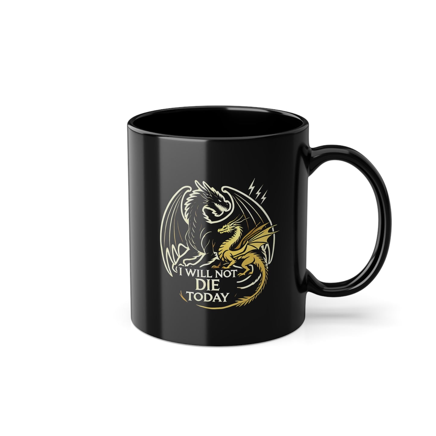 Kaufuniversum - Mystical Black Coffee Cup, 11oz with Unique Design for Coffee Lovers, Perfect for Home or Office, Gift Ideas for Holidays, Mugs for Tea