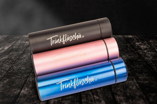 Kaufuniversum - Thermo Trinkflasche mit Temperaturanzeige schwarz