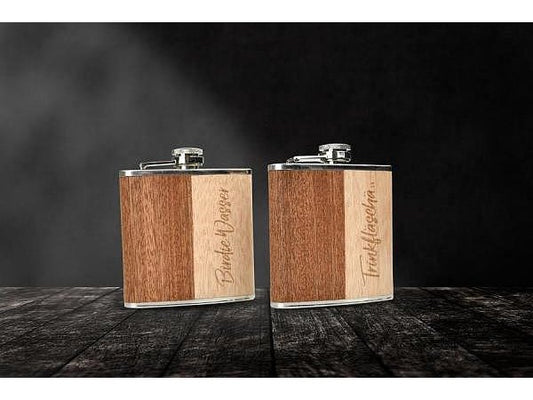 Kaufuniversum - Holz-Flachmann Birdie Wasser