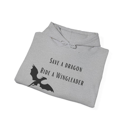 Save a Dragon Ride a Wingleader Hoodie |  Xaden Riorson | Fourth Wing, Iron Flame, Onyx Storm Fans | Romantasy Tee | Book Boyfriend