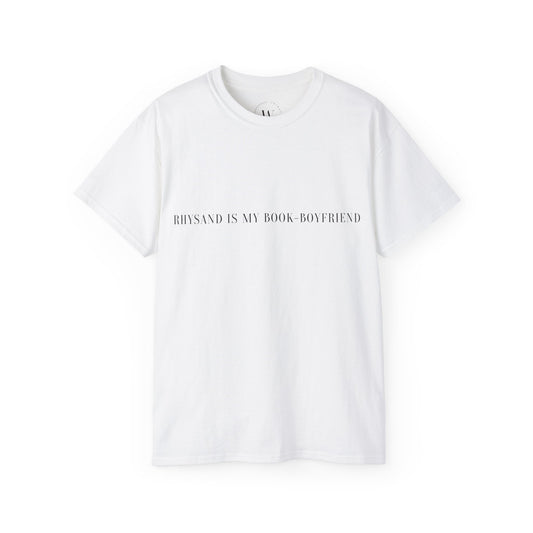Kaufuniversum - Rhysand Is My Book-Boyfriend Unisex Ultra Cotton Tee, Book Lover Gift, Fantasy Fan Apparel, Cute Reading T-Shirt, Literary Quote Shirt