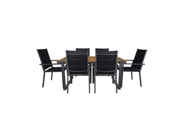 Kaufuniversum - CONTINI Gartentischset 180x90xm mit 6 Stühlen