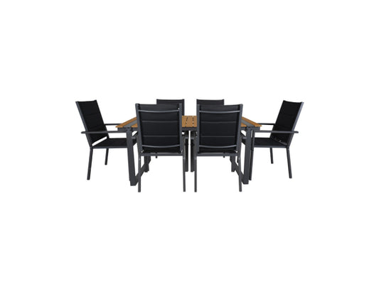 Kaufuniversum - CONTINI Gartentischset 180x90xm mit 6 Stühlen