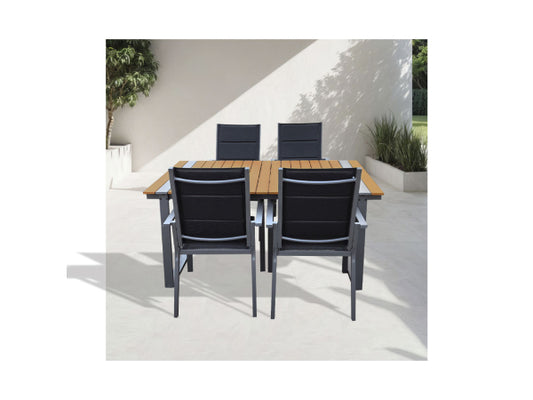 Kaufuniversum - CONTINI Gartentischset 180x90xm mit 4 Stühlen