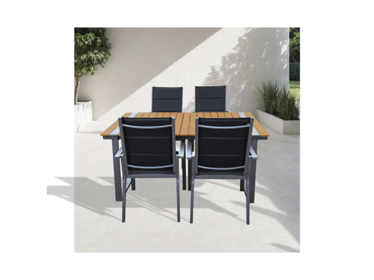 Kaufuniversum - CONTINI Gartentischset 160x90cm mit 4 Stühlen