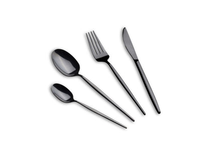 Berlinger Haus 24 teiliges Besteckset schmal Matte Black Collection
