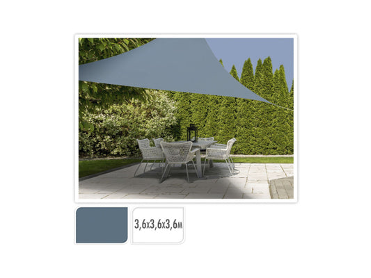 FS-STAR Sonnensegel 3.6x3.6 x 3.6m stahlblau
