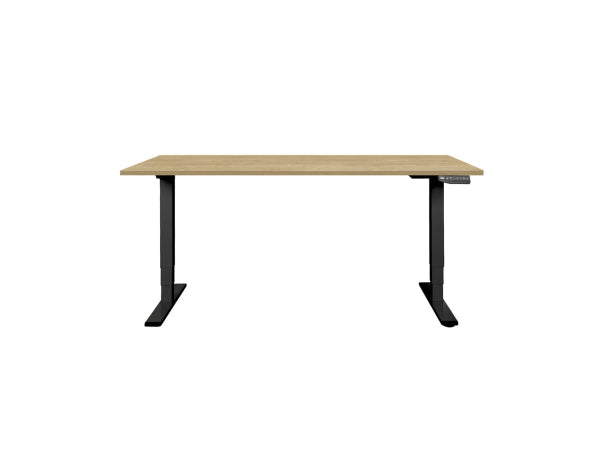Kaufuniversum - CONTINI höhenverstellbarer Bürotisch 2.0x0.9m Eiche / Gestell ET225E schwarz RAL 9005