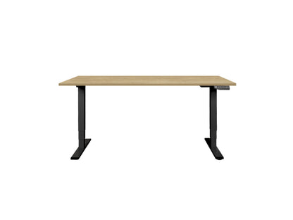 CONTINI höhenverstellbarer Bürotisch 2.0x0.9m Eiche / Gestell ET225E schwarz RAL 9005
