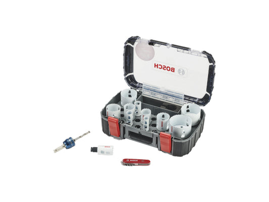 Kaufuniversum - Bosch Professional Bosch 14 teilig Universal Lochsägen-Set + gratis Victorinox Taschenmesser