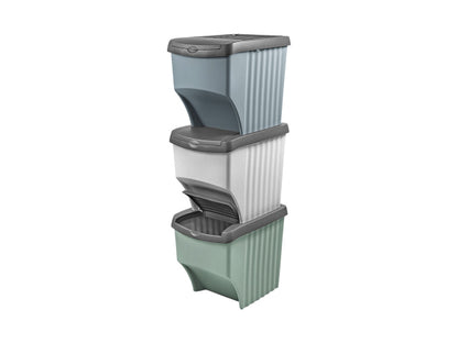 WeberHome Recycling Tower 3er mehrfarbig