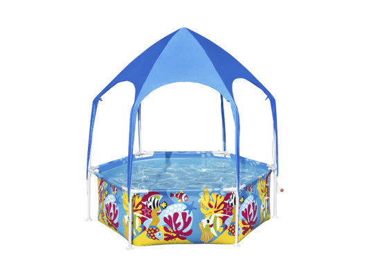 Kaufuniversum - Bestway Pool mit Sonnenschutzdach Ø183cm x 51cm