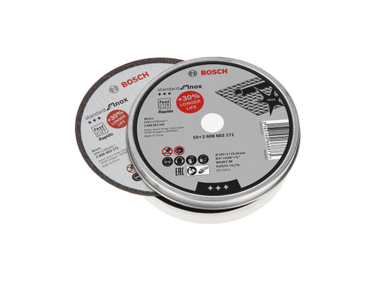 Kaufuniversum - Bosch Professional Bosch Trennscheibe 10 Stk. 125x1x22.23mm Standard for Inox - Rapido