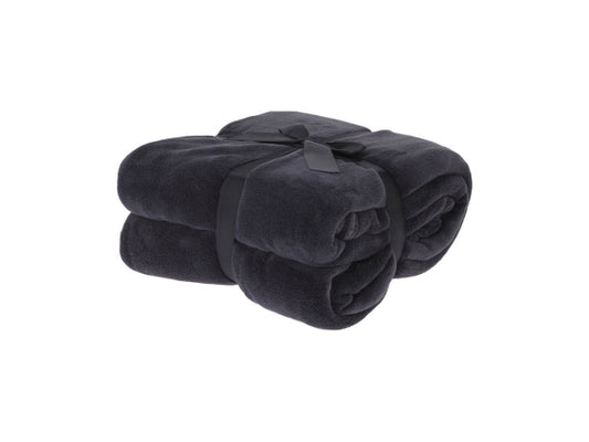 Kaufuniversum - FS-STAR Fleece Decke schwarz 180x230cm