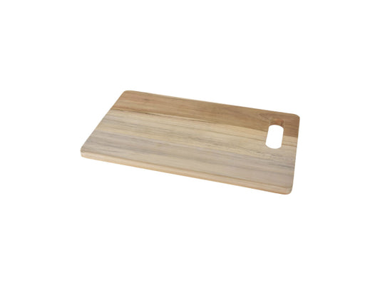 FS-STAR Schneidebrett aus Teakholz mit Griff 34x21 cm
