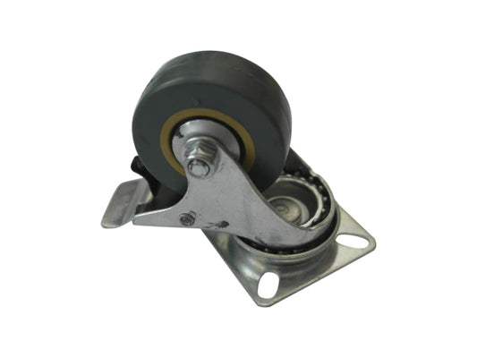 Kaufuniversum - Masterproof Kugelgelagerte Lenkrolle mit Bremse 50mm PVC hart
