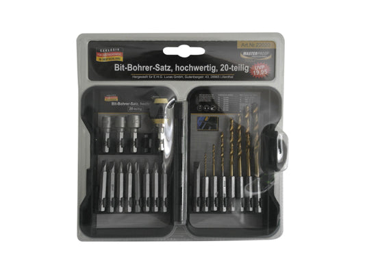 Kaufuniversum - Masterproof Bit-Bohrer-Satz hochwertig 20-teilig