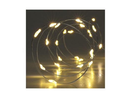 Kaufuniversum - FS-STAR LED Lichterkette micro LED 100 warm-weiss Silberdraht