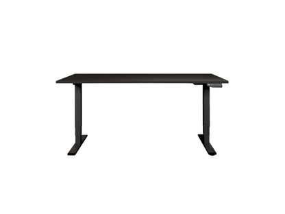 CONTINI höhenverstellbarer Bürotisch 1.6x0.8m schwarz / Gestell schwarz RAL 9005
