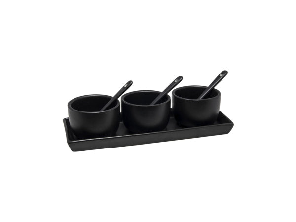 Kaufuniversum - Tavola Schalenset mit Löffel schwarz 7teilig