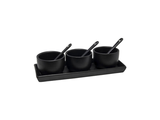 Kaufuniversum - Tavola Schalenset mit Löffel schwarz 7teilig