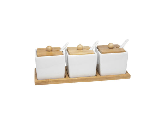 Kaufuniversum - Tavola Schalenset mit Löffel und Bambusdeckel 10teilig